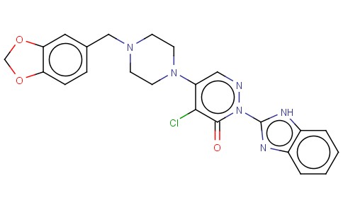 2-(1H-BENZIMIDAZOL-2-YL)-5-[4-(1,3-BENZODIOXOL-5-YLMETHYL)-1-PIPERAZINYL]-4-CHLORO-3(2H)-PYRIDAZINON